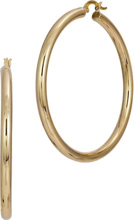 Savvy Cie Jewels 18K YELLOW GOLD PLATED LARGE HOOP EARRINGS 2