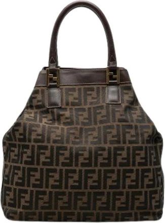 Fendi Pre-owned Vintage Tote - Dames - Vintage Handtas - Bruin - ONE Size - Leer - Vintage