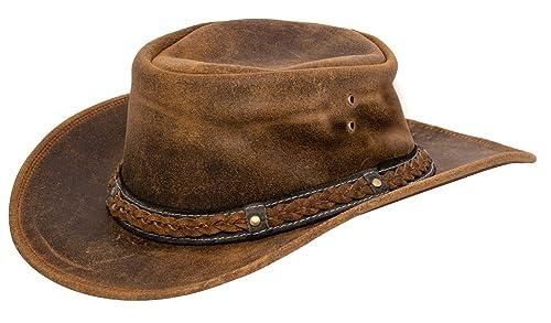 Infinity Unisexe Noir En Cuir Buisson Safari Aussie Style Cowboy