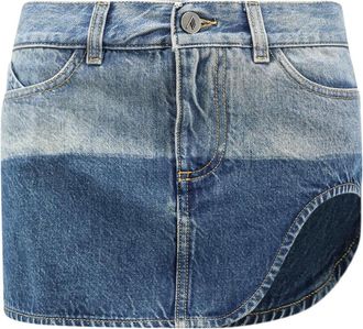 The Attico Minigonna in denim - - Skirts - Donna - Blu - S