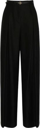 Max Mara Dames, Broeken, Zwart, Maat: XS Wol