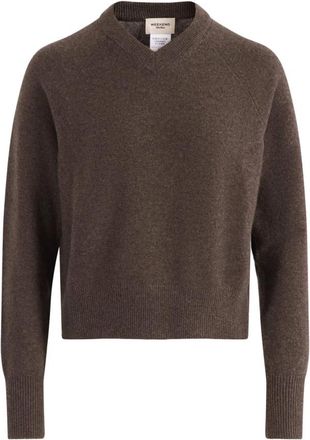 Max Mara Jersey de pico Padre - Knitwear - Mujer - Marr&oacute;n - XS