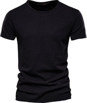 Generic T Shirts for Men UK Designer Casual Short Sleeve Crew Neck T-Shirt Breathable Athletic Workout Running Gym Tee Pullover Tops, Black, M