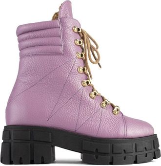 L37 Lace-up Boots - Dames - Veterlaarzen - Paars - 36 EU - Schoenen