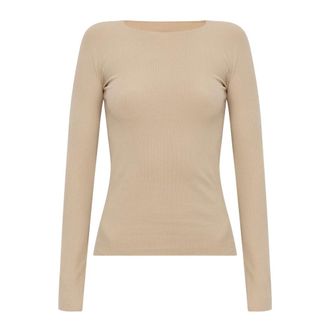 Jil Sander Top de Manga Larga - Tops - Mujer - Beige - L