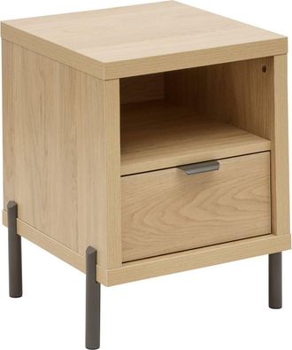 5five Simply Smart Mesita De Noche Alvo Rectangular, 39,5 X 40,5 Cm, Con 1 Caj&oacute;n, Color Beige - 5five