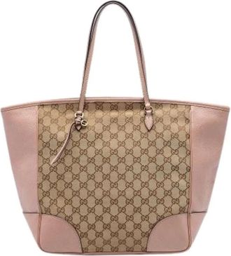 Gucci Pre-owned Tote Bags, female, Pink, Size: ONE SIZE Pre-owned Leather Tote