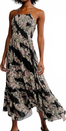 Free People Heat Wave Printed Maxi Dress In Black Combo