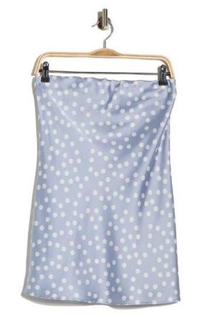 Renee C Polka Dot Strapless Tunic Top in Steel Blue at Nordstrom Rack, Size X-Large