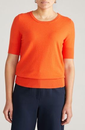 Universal Standard Rosie Short Sleeve Sweater in Orange Flame at Nordstrom, Size 3Xl