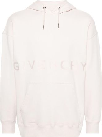 Givenchy logo-print cotton hoodie - men - Cotton - M - Pink