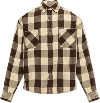 Diesel S-Drum Shirt - Heren - Casual Overhemden - Bruin - M - Overhemden