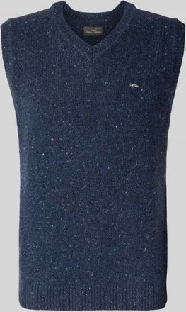 Fynch-Hatton Fynch-Hatton Pullunder aus Woll-Mix mit V-Ausschnitt Modell Donegal in Marine, Größe XXXL