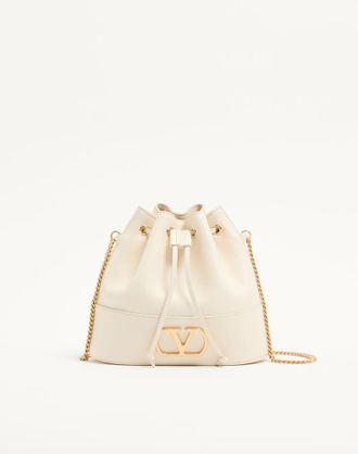 Valentino Garavani Mini VLogo Signature Bucket Bag In Nappa Leather Wo