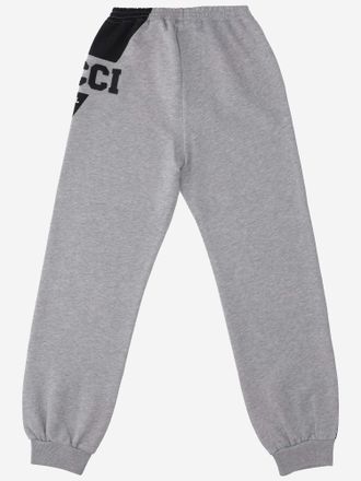 Gucci Logo-Detail Cotton Joggers - Gray