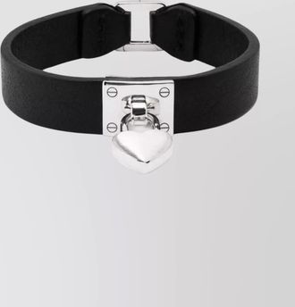 AMBUSH heart charm leather bracelet