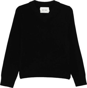 Soft Goat V-hals Trui - Dames - Cashmere truien - Zwart - S - Kasjmier - Truien & Vesten