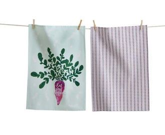 Tag Eat Your Veggies Dishtowel S/2 Multi Cotton Everyday at Nordstrom