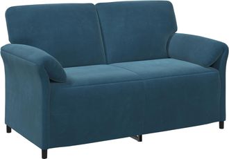 vidaXL Sof&aacute; De 2 Plazas Azul 158 X 83 X 95 Cm Terciopelo Vidaxl