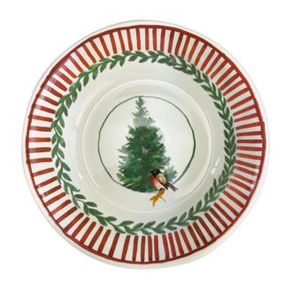 Arcucci Set of 6 flat plates cm 26 Christmas red