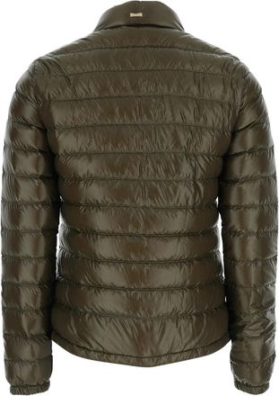 Herno Womens Puffer Jacket Quilted Green Polyamide