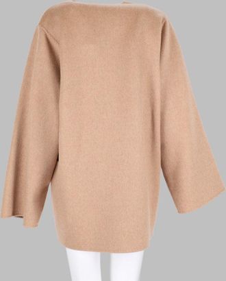 Max Mara Camel Hair and Mohair Cardigan Coat - Brown