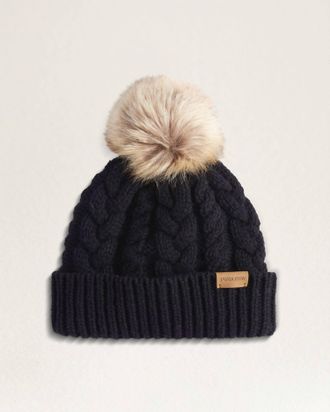 Pendleton Unisex Cable Knit Beanie In Black