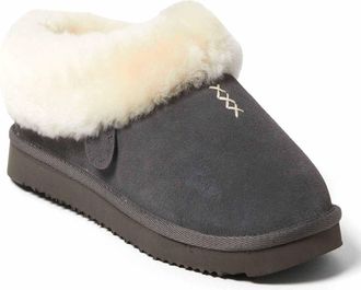 Dearfoams Fireside by Dearfoams Womens Adelaide Genuine Shearling Clog Slipper