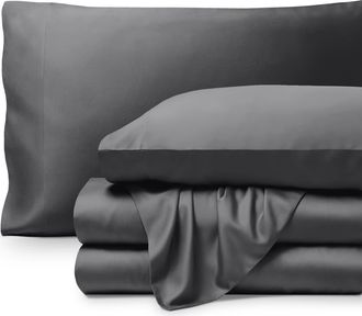 Bare Home Cooling Rayon Sheet Set - Full XL in Grey at Nordstrom