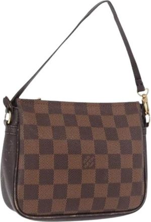 Louis Vuitton Pre-owned Pouch - Dames - Vintage Schoudertas - Bruin - ONE Size - Leer - Vintage