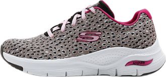 Skechers Womens Trainers, Natural black brown, 8 UK