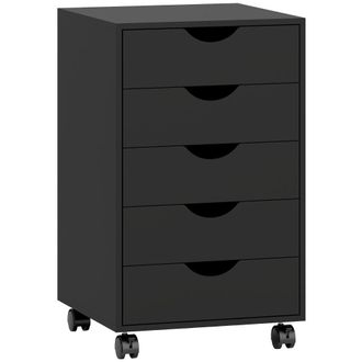 HOMCOM Cajonera de oficina 40x40x67 cm negro