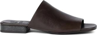 Brunello Cucinelli Sandalen met Monili-details - Dames - Sandalen - Bruin - 38 1/2 EU - Leer - Schoenen