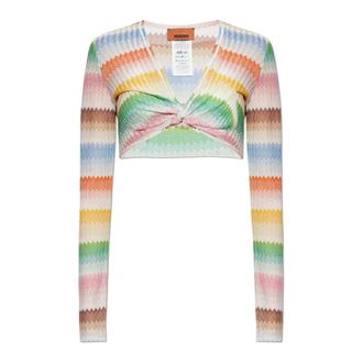 Missoni Long Sleeve Tops, female, Multicolor, Size: 2XS Short Long-Sleeve Top