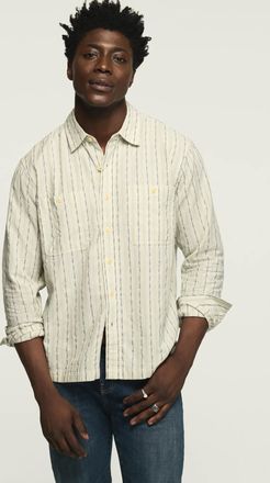 Lucky Brand Mens Indigo Novelty Long Sleeve Western Shirt