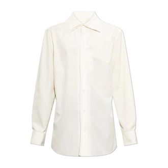 Maison Margiela Overhemden, Heren, Beige, XL, Katoen, Klassiek Shirt