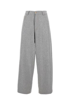 JEJIA Flannel Wide Leg Trousers With Contrast Stitching