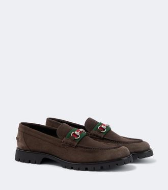 Gucci Mocasines de ante con Horsebit