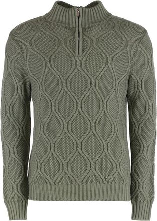 Moorer Turtleneck Trui - Heren - Coltruien - Groen - M - Wol - Truien & Vesten