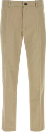 Burberry Charlton Straight Broeken - Heren - Straight fit broeken - Beige - M - Katoen - Broeken