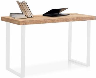 OEM Mesa De Estudio Natural Roble Salvaje - Blanco 120