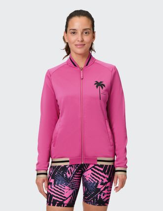 Venice Beach Sweatjacke VENICE BEACH BOMBERJACKE MONICA, Damen, Gr. XL (44), peony, Obermaterial: 100% Polyester, Sweatjacken Sweatjacke