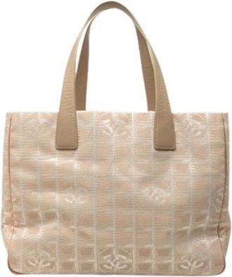 Chanel Pre-owned Vintage Tote Bag - Dames - Vintage Shopper - Beige - ONE Size - Leer - Vintage