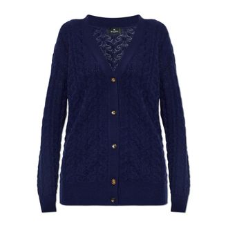 Etro Truien & Vesten, Dames, Blauw, S, Wol, Wol Cardigan
