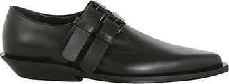 Ann Demeulemeester Bowie Monk Dubbele Gespschoenen - Dames - Loafers - Zwart - 37 EU - Leer - Schoenen