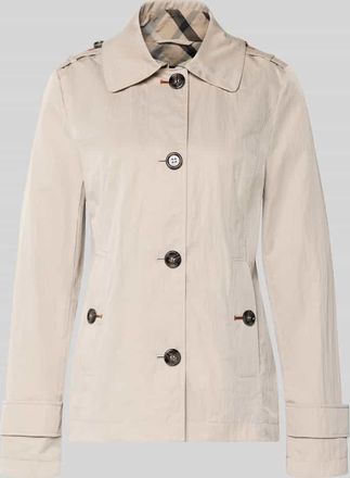 Gil Bret Slim Fit Jacke mit Umlegekragen und Taschen mit Knopfverschluss in Beige, Gr&ouml;&szlig;e 36