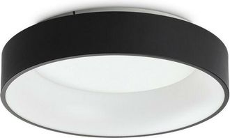 Ideal Lux Ideal Lux - ziggy Round 45cm Integrated led Semi Flush Light Black, 3000K, Non-Dim