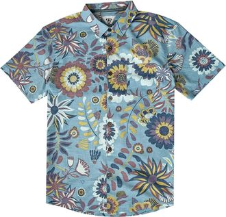 Vissla Mens Jaco Short Sleeve Woven Shirt In Vibrant Blue