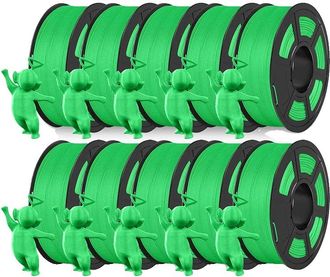 OEM Filamento Pla, Textura Suave, Alta Compatibilidad, Verde Mate, 10 Rollos
