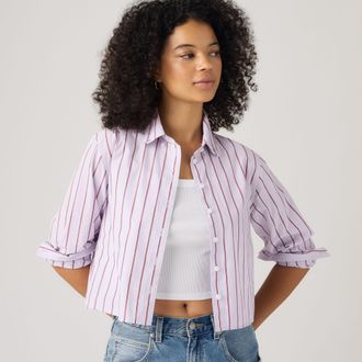 Levi's Sully Long Sleeve Shirt - Womens - L - Blue